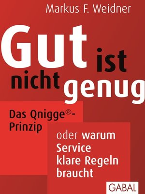 cover image of Gut ist nicht genug